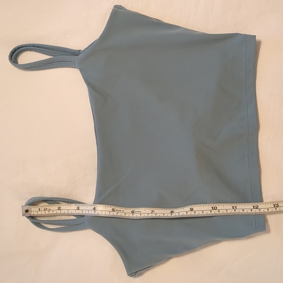 Halara Twist Back Yoga Top Light Blue Sports Bra Supportive Tank Top Small - Picture 4 of 5